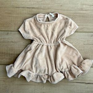 Quincy Mae ruffle terry cloth dress